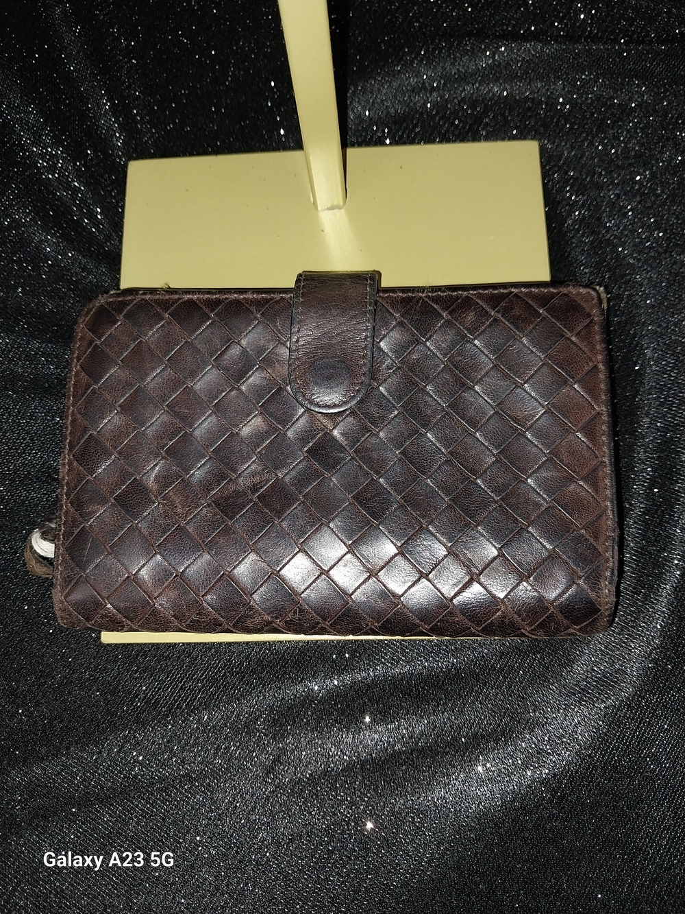 Authentic Bottega Veneta Woven Soft Leather Wallet/Zip Around/Cards Dark Brown